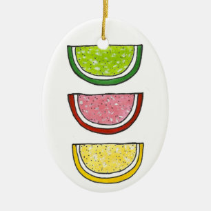 Kosher Jelly Citrus Fruit Slice Snoep Passover Keramisch Ornament