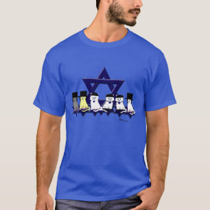Kosher-Katten in een rij, basisstation T-shirt