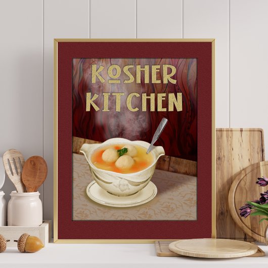 Kosher Kitchen Jewish Matzah Ball Soup Art Print