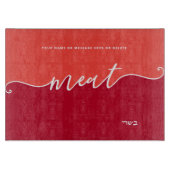 Kosher Kitchen Script Meat Red Cutting Board Snijplank (Voorkant)