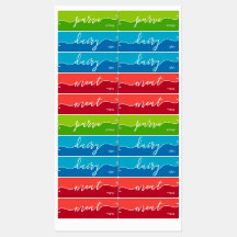 Kosher Kitchen Script w Hebrew Red Green Labe