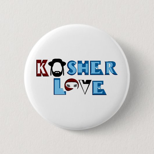 Kosher Love Ronde Button 5,7 Cm (Voorkant)
