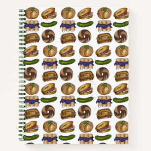 Kosher Pickle Blintz Knish Bagel Jewish Deli Foods Notitieboek