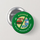 Kosher Ronde Button 5,7 Cm (Voorkant /achterkant)