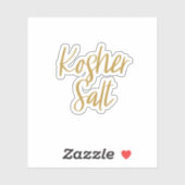 Kosher Zout Opslag Sticker (Vel)