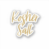Kosher Zout Opslag Sticker (Voorkant)