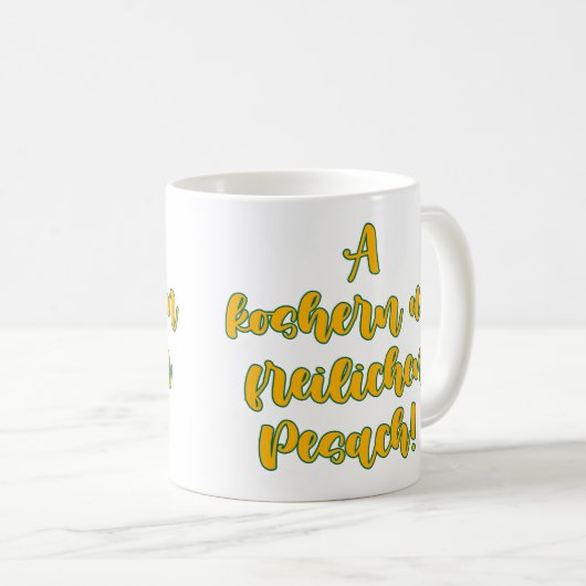 Koshern Un Freilichen Pesach Koffiemok (Voorkant rechts)