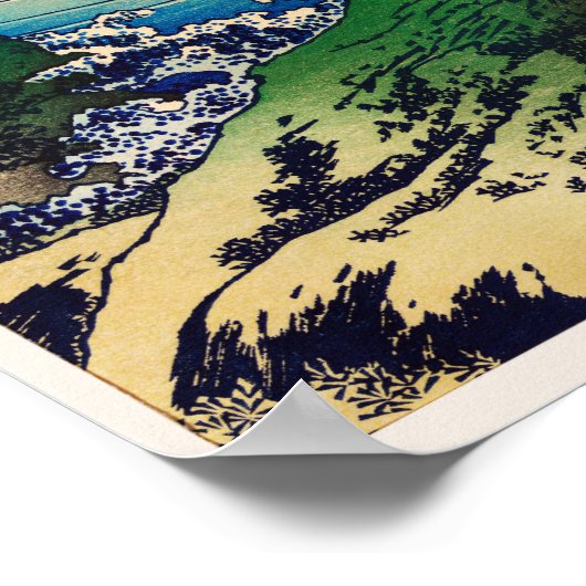 Koshu Kajikazawa door Katsushika Hokusai Poster (Hoek)