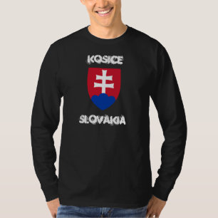 Kosice, Slowakije met wapenschild T-shirt
