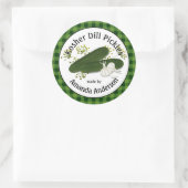 Kosjer Dill Pickles Plaid  3" Ronde Sticker (Tas)