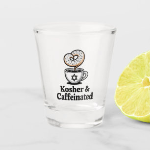 Kosjer en Gecaffeïneerde Joodse Koffie Hanukkah Shot Glas