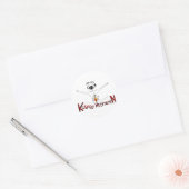 Kosjer Meditatie Ronde Sticker (Envelop)