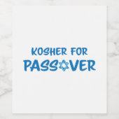 Kosjer voor Pascha Joodse vakantie Pesach Wijn Etiket (Enkel label)