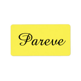 Kosjere keukenstickers Label Pareve Parve Parev