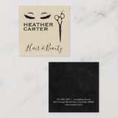 kosmetoloog | Wimpersalonscharen Afsprakenkaartje (Voorkant / Achterkant)