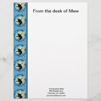 Kosmic Cat Moon en Stars Briefhoofd