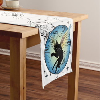 Kosmic Cat Moon en Stars Korte Tafelloper