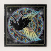 Kosmic Cat Moon en Stars Legpuzzel (Horizontaal)