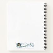 Kosmic Cat Moon en Stars Notitieboek (Achterkant)