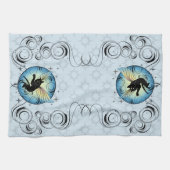 Kosmic Cat Moon en Stars Theedoek (Horizontaal)