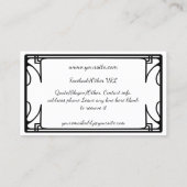 Kosmic Cat Moon en Stars Visitekaartje (Achterkant)