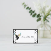 Kosmic Cat Moon en Stars Visitekaartje (Staand voorkant)