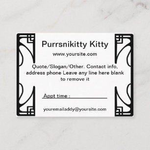 Kosmic Cat Moon en Stars Visitekaartje