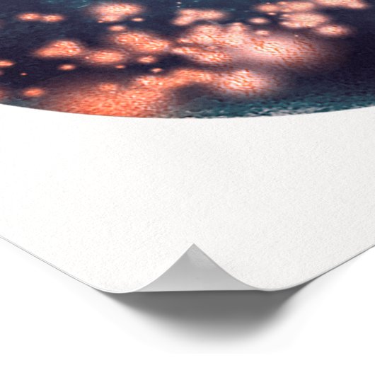 Kosmic Celestial Moon Abstracte Kunst Poster (Hoek)