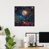 Kosmic Galaxy Poster (Thuiskantoor)