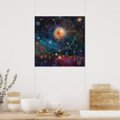 Kosmic Galaxy Poster (Keuken)