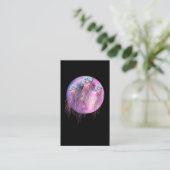 Kosmic Jellyfish Pastel Gothic Moon Zee Animal Visitekaartje (Staand voorkant)