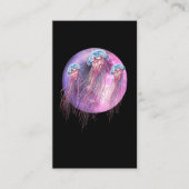 Kosmic Jellyfish Pastel Gothic Moon Zee Animal Visitekaartje (Voorkant)
