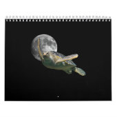 Kosmic Moon Zee Turtle Swimming in Space Premium Kalender (Hoes)