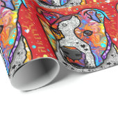 Kosmic Pit Bull - Helderkleurig - Cadeauidee Cadeaupapier (Rol Hoek)