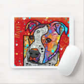 Kosmic Pit Bull - Helderkleurig - Cadeauidee Muismat (Met muis)