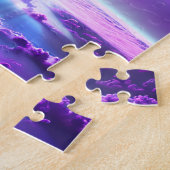 Kosmic Violet Paarse nevel wolken in het universum Legpuzzel (Zijkant)