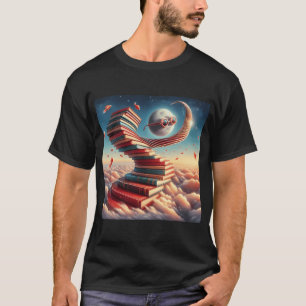 Kosmieke Boekentrap – Surrealistische Fantasie Luc T-shirt