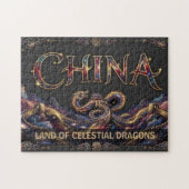 Kosmieke Chinese Draak Grote Muur Legpuzzel (Horizontaal)