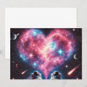 Kosminskaart Astronaut Uitnodigingskaart Kaart (Voorkant / Achterkant)