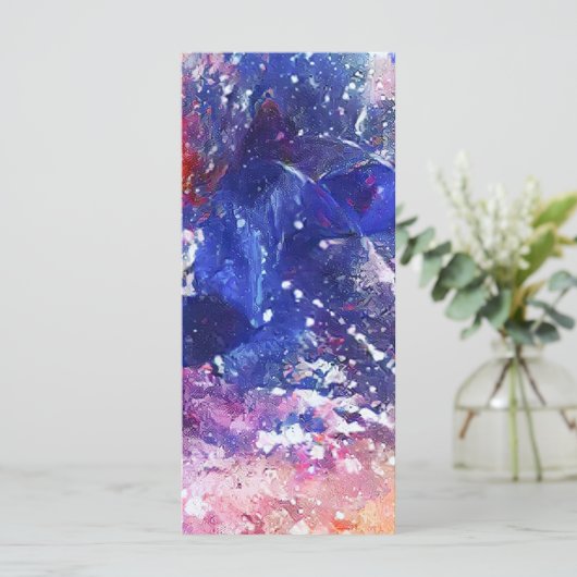 Kosmisch Abstract Cat Dreamscape Bladwijzer Menu (Staand voorkant)