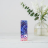 Kosmisch Abstract Cat Dreamscape Bladwijzer Mini Visitekaartje (Staand voorkant)