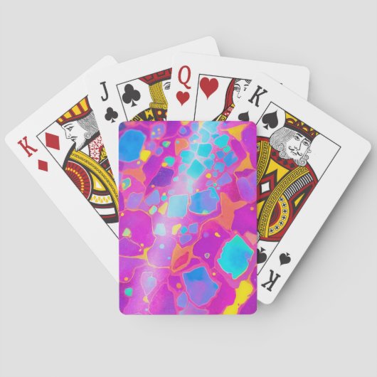 Kosmisch Abstract kleurrijk modern Pokerkaarten (Achterkant)