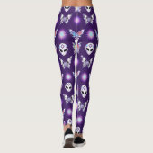 Kosmisch Alien Vlinderpatroon Leggings (Achterkant)