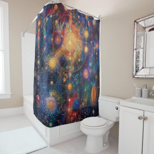 Kosmisch Astrologisch Douchegordijn (In situ)