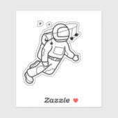 kosmisch astronautenavontuur sticker (Vel)