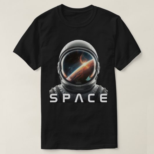 Kosmisch astronautenhelm t-shirt (Design voorkant)