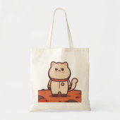 Kosmisch avontuur: Astronaut Cat Canvas tas (Voorkant)