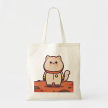 Kosmisch avontuur: Astronaut Cat Canvas tas