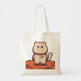 Kosmisch avontuur: Astronaut Cat Canvas tas
