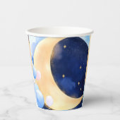 Kosmisch Baby shower Moon en Sterren geïnspireerd Papieren Bekers (Voorkant)